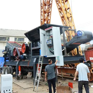 In Alibaba Steen Crusher Leverancier Mijnbouw Grote Rots Breekinstallatie 100-150tph Laag Gegoten Staal Mobiele Kaakbreker Met Riem Q235