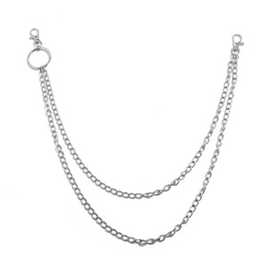 Chaîne de taille Hip Hop multicouche style punk en argent tibétain pour usage quotidien, accessoire de mode unisexe pour adulte - Product Image 4