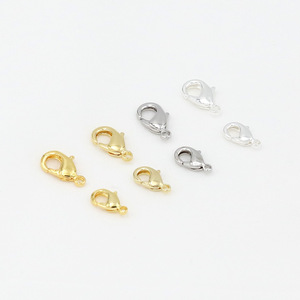 <b>Lobster</b> <b>Clasp</b> 14K 18K Gold Plated Copper Teardrop Spring <b>Clasp</b> For Bracelet Making DIY Jewelry Findings B100 - Product Image 2