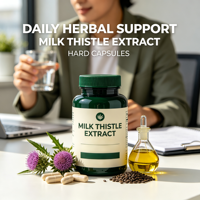 Capsules dures quotidiennes à base de plantes et d'extraits nutritifs avec extrait de chardon-Marie, complément alimentaire pour adultes, supplément de matières premières