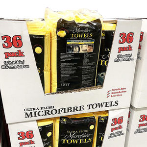 ผ้าไมโครไฟเบอร์แบบสี่เหลี่ยมจัตุรัสขนาด 16x16 นิ้ว 300gsm ผ้าทำความสะอาดแบบถักลายวาร์ป แพ็ค 36 ผืน สำหรับขัดเงาในครัวและงานดีเทลลิ่ง 300gsm - Product Image 2