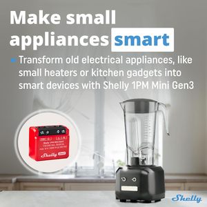Interruptor inteligente Shelly 1PM Mini Gen3 | WiFi 1 canal 8A | Clasificación IP20 | Montado en la Pared | <span class=keywords><strong>Alexa</strong></span>/Google Home | Control de aplicaciones | Sin concentrador - Product Image 6