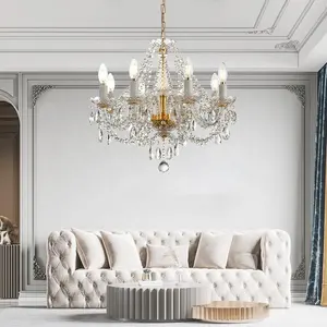 Luxury New K9 Modern Chandelier Lustre Crystal Chandeliers 3/6/8/10/15/18 Arm Lustres De Cristal Chandelier AC110V/220V Lighting