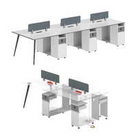 Mobilier de bureau moderne : Poste de travail informatique de type bureau cloisonné – Idéal pour le personnel de bureau, bureau modulaire, mobilier de bureau