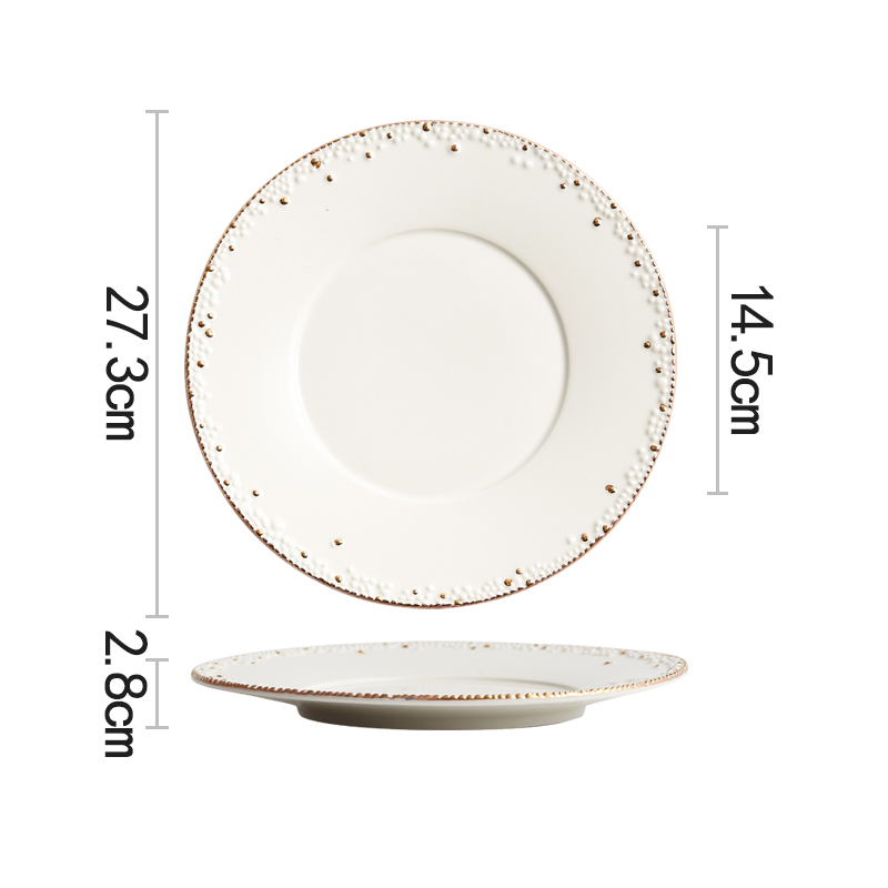 10.75 inch shallow plate platinum