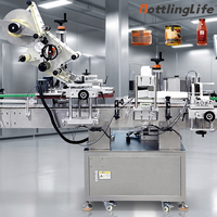 Machine d'étiquetage automatique personnalisée pour bouteilles de miel avec bande de sécurité et imprimante de date, idéale pour les confitures
