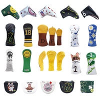 Housse de protection multi-styles pour clubs de golf en PU néoprène, motif animal personnalisé, pour driver, fairway, hybride, putter