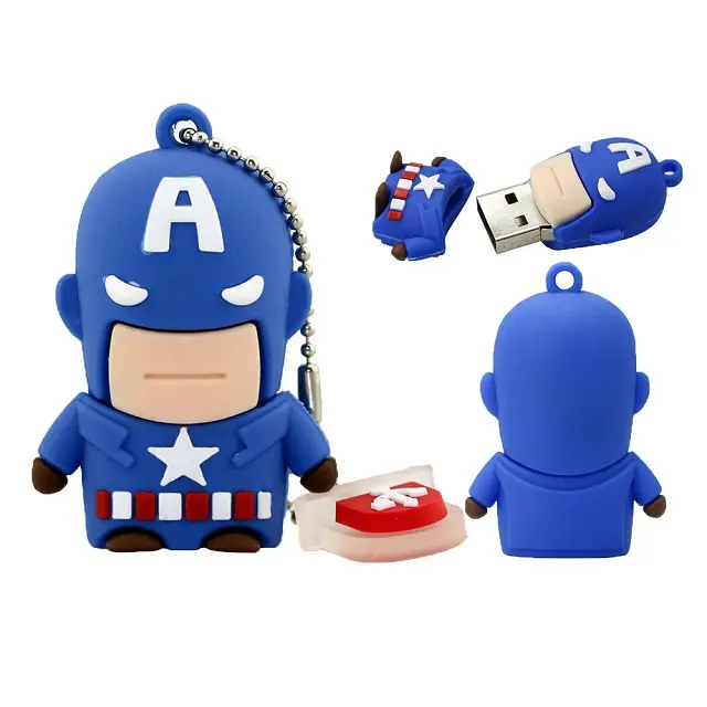 Supereroe Forma di Disegno su Misura Usb Flash Drive Usb 2.0 Flash Pen Drive Thumb Drive