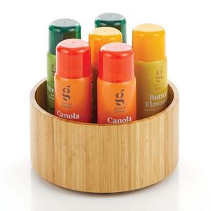 Plateau tournant en bambou Ecoco pour garde-manger, support à épices rotatif, plateau tournant pour enfants - Product Image 5