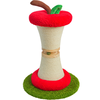 Griffoir pour chat en forme de pomme, petit arbre à chat vertical avec sisal, jouet pour chat peu encombrant