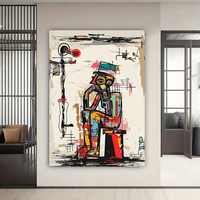 Personnages de dessins animés abstraits modernes penseur toile Basquet Style peinture Art mural impression pour salon décor à la maison
