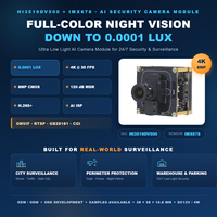 Modul Kamera Starlight 8MP Ultra Low Light Night Vision 4K AI Deteksi Manusia dan Kendaraan RTSP IMX678 CCTV