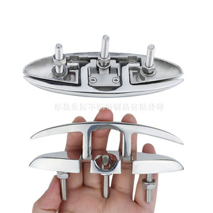 Pilar de amarre de acero inoxidable tipo cuerno de carnero 316 para lanchas rápidas y yates, diseño sin orificios, accesorio náutico - Product Image 4