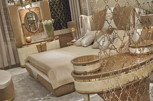 Cabecero italiano de lujo, muebles de dormitorio de gama alta, de cuero blanco, tamaño <span class=keywords><strong>King</strong></span>, cama con Mesillas de noche - Product Image 6