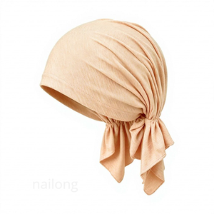 Gorro turbante de satén transpirable para <span class=keywords><strong>verano</strong></span>, pañuelo para la cabeza, gorro de <span class=keywords><strong>quimioterapia</strong></span> de alta calidad, conjunto de tres piezas. - Product Image 2