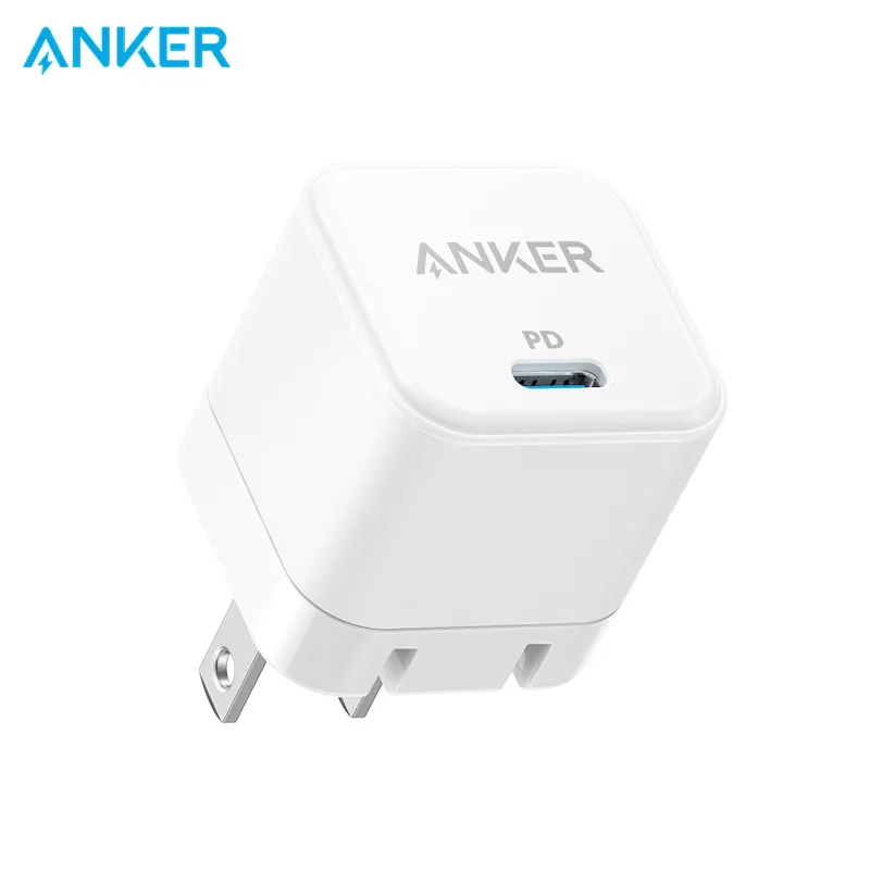 Оригинальный Anker PowerPort III 20 Вт куб Быстрый Кабель с разъемом USB типа C зарядное устройство имеет складную вилку в мощный складное зарядное устройство для телефонов планшетов