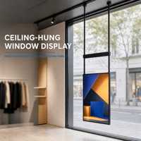 Écran de vitrine numérique FHD 55 pouces 3000 nits haute luminosité, fonctionnement 24/7, lecture USB, animation pour magasin de détail