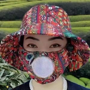 Sombrero tipo pescador con máscara, protección solar, transpirable, para ciclismo al aire libre, unisex, talla única, verano, primavera, otoño - Product Image 2