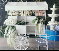 Carrito de Metal para Dulces con Ruedas para Boda, Estantes de Exhibición de Hierro para Niños, Decoración de Fiesta, Bar Dulce, Pastel, Carrito de Dulces