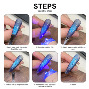 Missgooey - Capa Superior de <span class=keywords><strong>Gel</strong></span> Transparente con Gotas de Agua, Diseño de Uñas con Forma de Gota de Agua 3D, Suministros Profesionales para Uñas, Salón de Belleza - Product Image 5