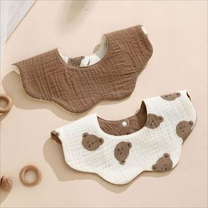 Baberos de Bebé de Alta Calidad, Regalo para Baby Shower, Algodón y Lino, Doble Capa, Lisos, Circulares, Personalizables - Product Image 1