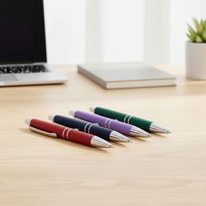 Stylo à bille publicitaire fantaisie en plastique et aluminium personnalisé - Product Image 4