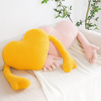 Cojín de Peluche con Forma de Corazón para Parejas, Cojín Decorativo con Forma de Mano, Regalo de San Valentín, Juguete de Peluche para Decoración del Hogar, Sofá y Dormitorio