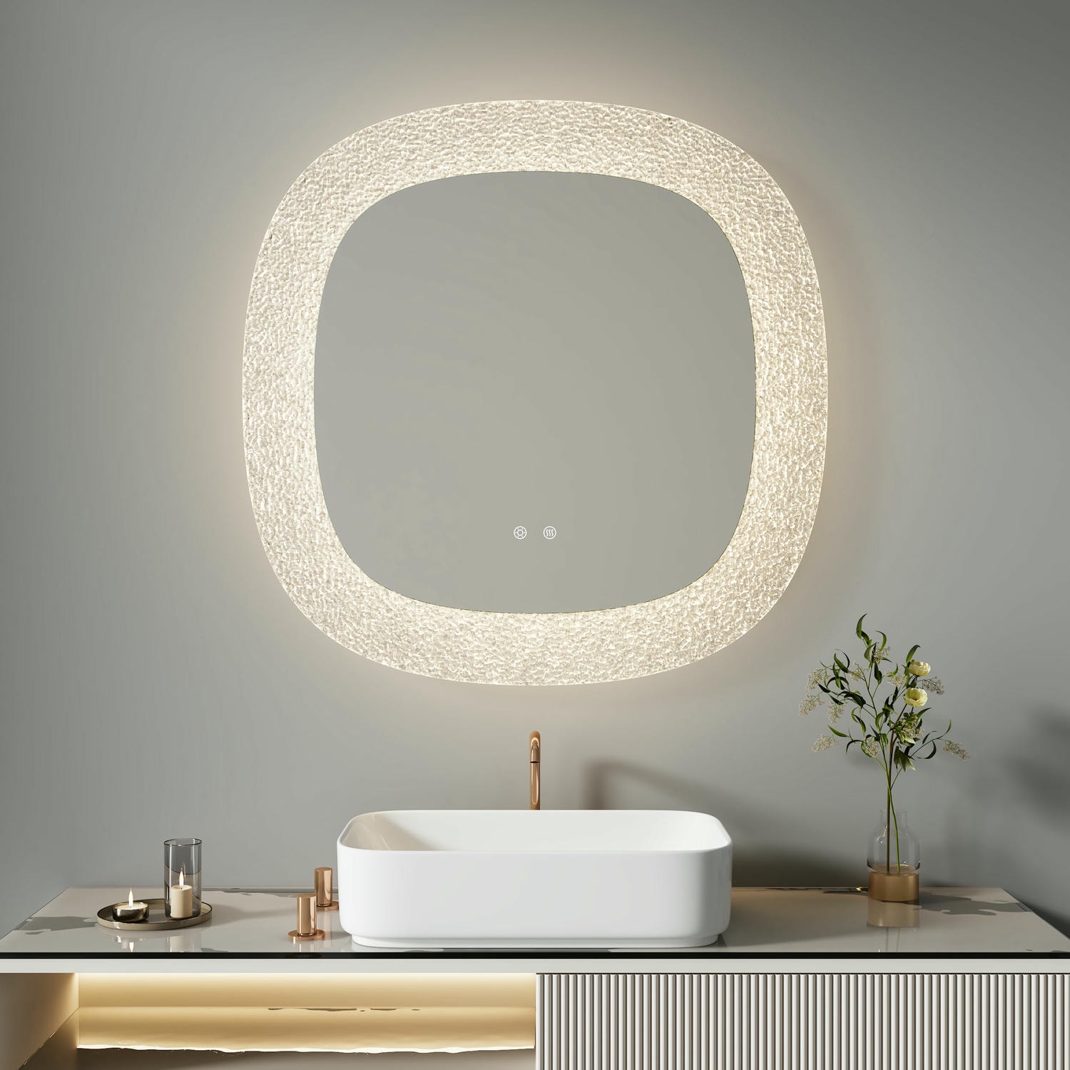 Miroir de salle de bain irrégulier DP525