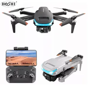 HOSHI K101 MAX Drone 2.4ghz 4CH 4K çift kamera optik akış otomatik engellerden kaçınma cep Nano Quadcopter