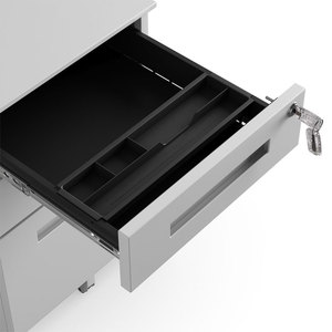 ตู้เก็บเอกสารแบบมีล้อเลื่อน 3 ลิ้นชัก ขนาดเล็ก สำหรับวางใต้โต๊ะ พร้อมกุญแจล็อค เหมาะสำหรับเก็บเอกสารขนาด A4 - Product Image 3