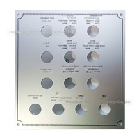 Plaque signalétique en acier inoxydable anti-corrosion, étiquette pour équipement industriel, gravée au jet de sable, oxydée, personnalisée pour panneau de commande de machine