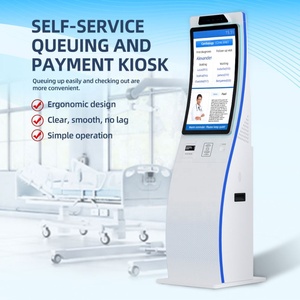Custom Bill Acceptor Change 32'' Touch Screen Pos Holder Card Reader Receipt <b>Printer</b> <b>Scanner</b> Queue Management System Kiosk - Product Image 1