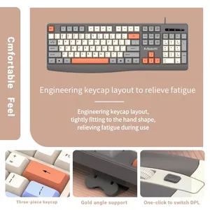 Conjunto de Teclado y Ratón con Cable K-snake KM300 <span class=keywords><strong>Slim</strong></span>, USB Ergonómico para Escritorio/Portátil, Uso en Oficina/Hogar, Disponible - Product Image 4