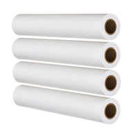 Rollo de papel Bond de ingeniería, papel trazador CAD de dibujo blanco azul