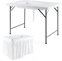 Table de refroidissement et de remplissage de la glace en plastique blanc de 4 pieds pour la maison moderne