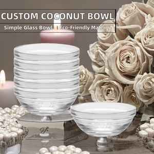Creative Custom Logo Carved Glass Aromatherapy Scented Candle <b>Cup</b> Bowl Eco-Friendly Home Decoration Wedding Carton Wholesale - Product Image 2