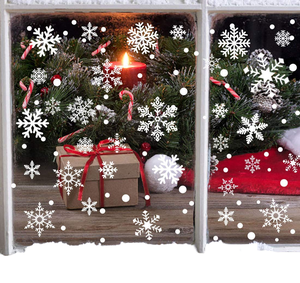 Sáng tạo 3D tĩnh cửa sổ bám trang trí nhà UV bảo vệ kính tĩnh phim Sticker bông tuyết cửa sổ đề can cho Giáng sinh - Product Image 2