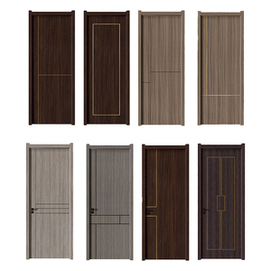 Venta caliente residencial de alta calidad losa casas económicas puerta cama personalizada clásico conjunto de puerta principal diseño puertas dobles de madera - Product Image 5