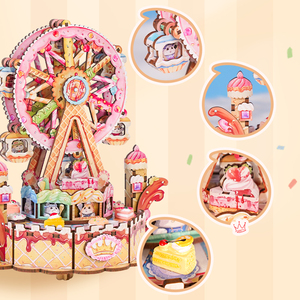 Boîte à musique mécanique 3D Tonecheer Classic Sweet Wheel, mouvement mécanique, best-seller des fêtes, pour les magasins de jouets et cadeaux - Product Image 2