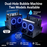 Machine à fumée et bulles LED double tête 900W 3-en-1 avec télécommande DMX512, effet de scène électrique pour mariage, fête, discothèque