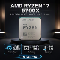 Nouveau processeur de bureau pour R7 5700X, 8 cœurs, 16 threads, 3,4 GHz, TDP 65 W, socket AM4, 4 Mo de cache L2, technologie de virtualisation 64 bits