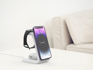 Chargeur sans fil <span class=keywords><strong>MFM</strong></span> 3 en 1 avec multifonction pour le chargement des airpods de l'iPhone + le chargement du téléphone + le chargement de l'Apple Watch - Product Image 5
