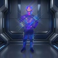 Combinaison Robot LED RGB Personnalisée en Gros, Armure Lumineuse Pleine Couleur, Vêtement de Scène, Prix Usine, Combinaison LED Lumineuse