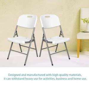 6pc/carton Foldable Outdoor Camping Garden <b>Chair</b> <b>White</b> HDPE Plastic Folding Hotel Party Wedding Event <b>Chairs</b> - Product Image 6