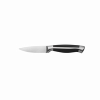 Ensemble de couteaux de cuisine en acier inoxydable 5 pièces de haute qualité poignées enduites noires lames 3Cr13 tranchantes pour couper l'outil ménager en métal