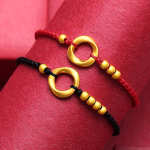 Pulsera de Oro Puro 999 con Diseño de Banda de Möbius 1314, Pulsera de Cuentas Tejidas 3D para tu <span class=keywords><strong>Novia</strong></span> como Regalo - Product Image 4