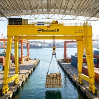 Grue portique à double poutre de 15 tonnes, à roulement scellé, anticorrosion, pour travaux de levage en entrepôt de stockage d'acier, directement de l'usine
