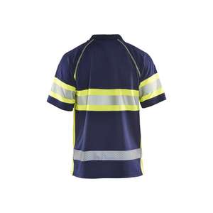 BLAKLADER - 333810518933M Polo UV haute visibilité niveau 1 Bleu marine/jaune-EAN 7330509500897 HI-VIS WORKWEAR - Product Image 2