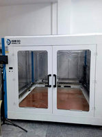 Imprimante 3D industrielle entièrement fermée à double extrudeur, température constante 350°C, USB/WiFi, PLA, nouvelle, avec refroidissement par eau et plateau chauffant en verre à nivellement automatique