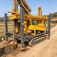 Machine de forage hydraulique sur chenilles SL500S d'occasion, profondeur de forage maximale de 220 m, machine de forage portable pour puits d'eau